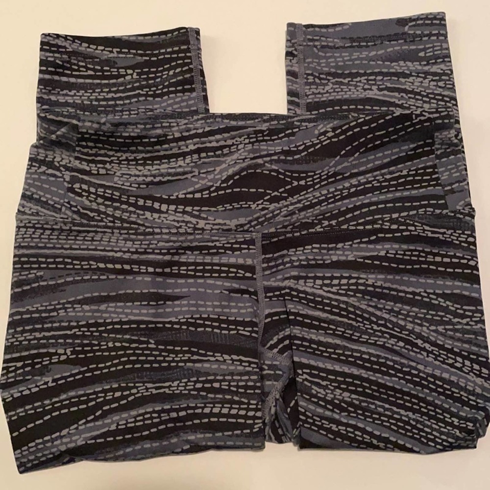 Athleta Inside Track Knicker Capri Gray‎ Black Size XS
